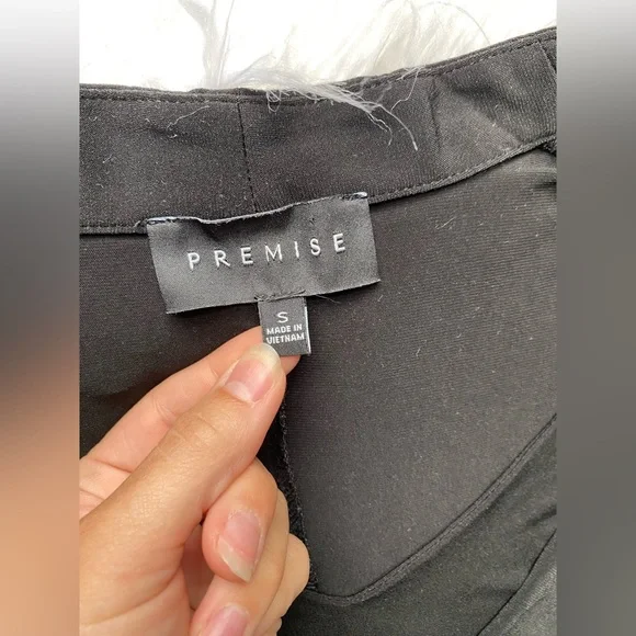 Premise Professional Work Sweetheart Neckline Black Top - Picture 4 of 5